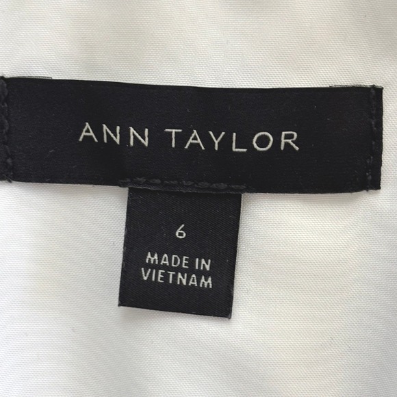 Ann Taylor Professional Collegiate Crisp Polished Blazer Black White Stripe Sz 4 - Picture 8 of 10